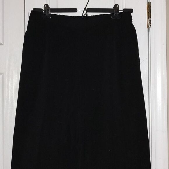 Dress Barn woman  black elastic back waist  pants    Sz 14WS Sz 14W Short - Picture 3 of 5